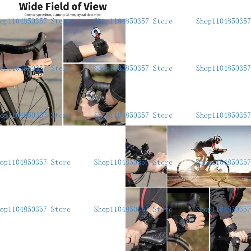 

5asd 360° Adjustable Bike Rearview Mirror Bike Wrist Band Rear View Mirror Arm Wear