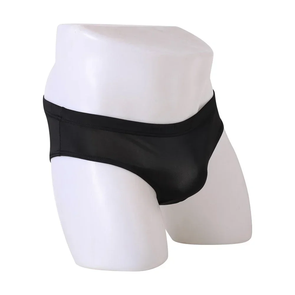 1pc Men\'s Ice Silk Briefs Low-rise U-convex Pouch Sexy Underwear Ultra Thin Breathable Translucent Underpants Man Panties