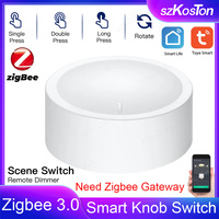 New Tuya ZigBee Smart Knob Switch DIY Scene Button Smart Home Automation Remote Wireless Scene Switch Dimmer Button Knob