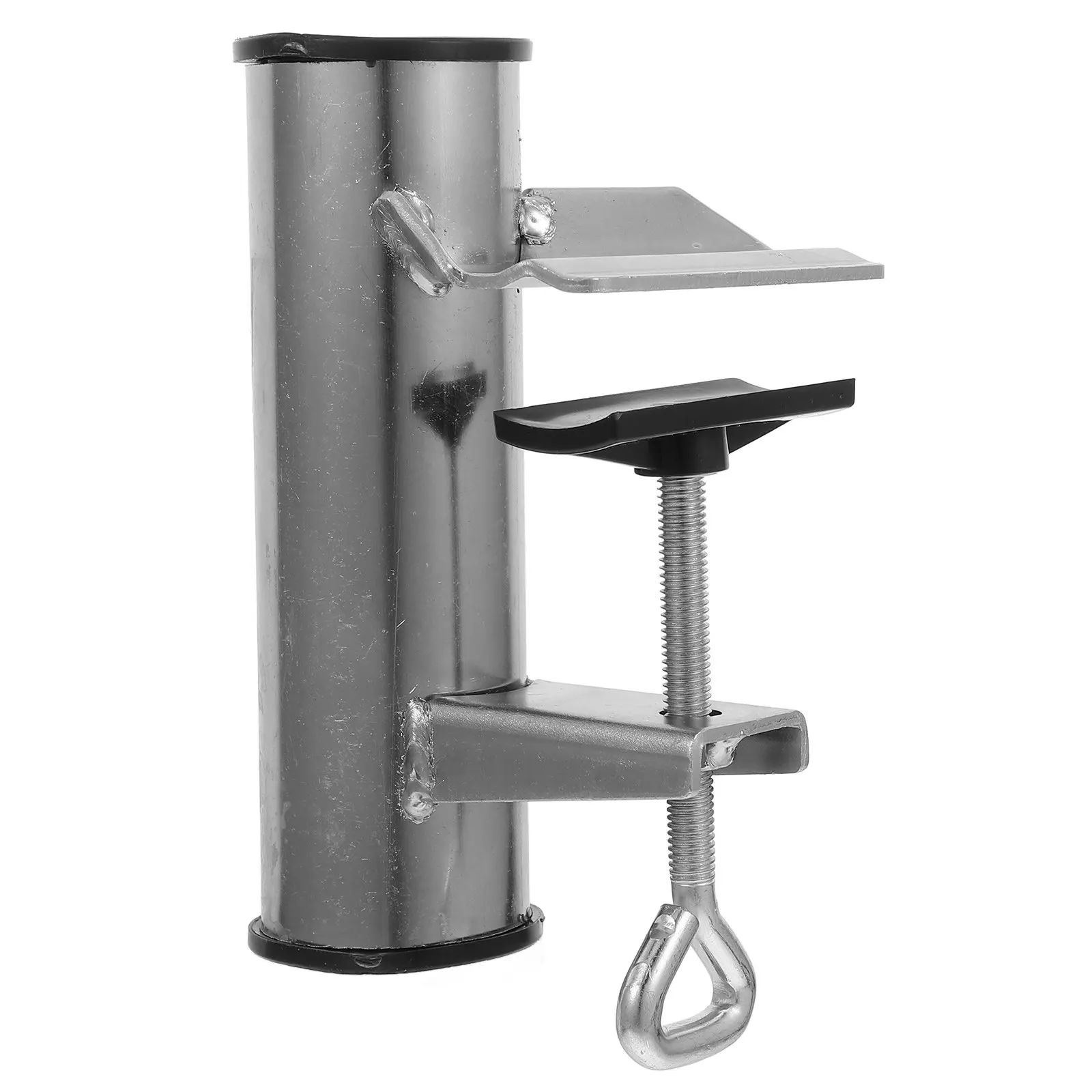 Outdoor Umbrella Clamp Stand Heavy Duty Adjustable Iron Parasol Tabletop Clip Holder Beach Patio Courtyard Fixed Bracket Support