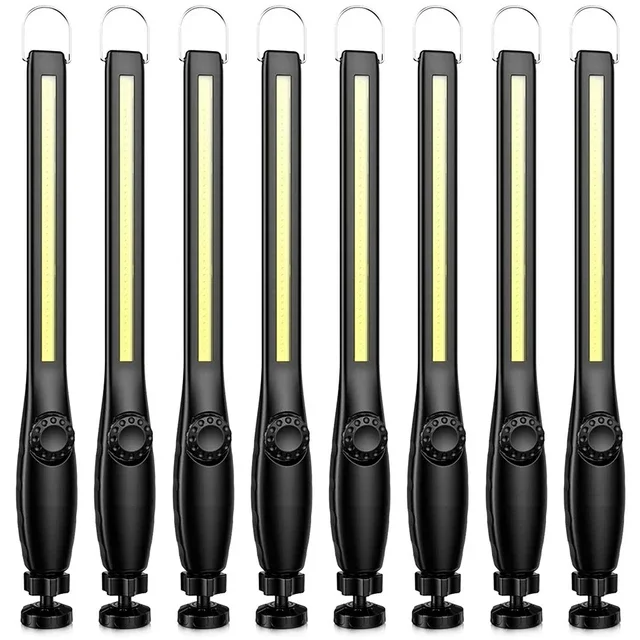 1-10 stks USB Oplaadbare COB LED Zaklamp Magnetische Werklamp Haak Zaklamp Draagbare Lantaarn Inspectie Camping Auto Reparatie Lamp