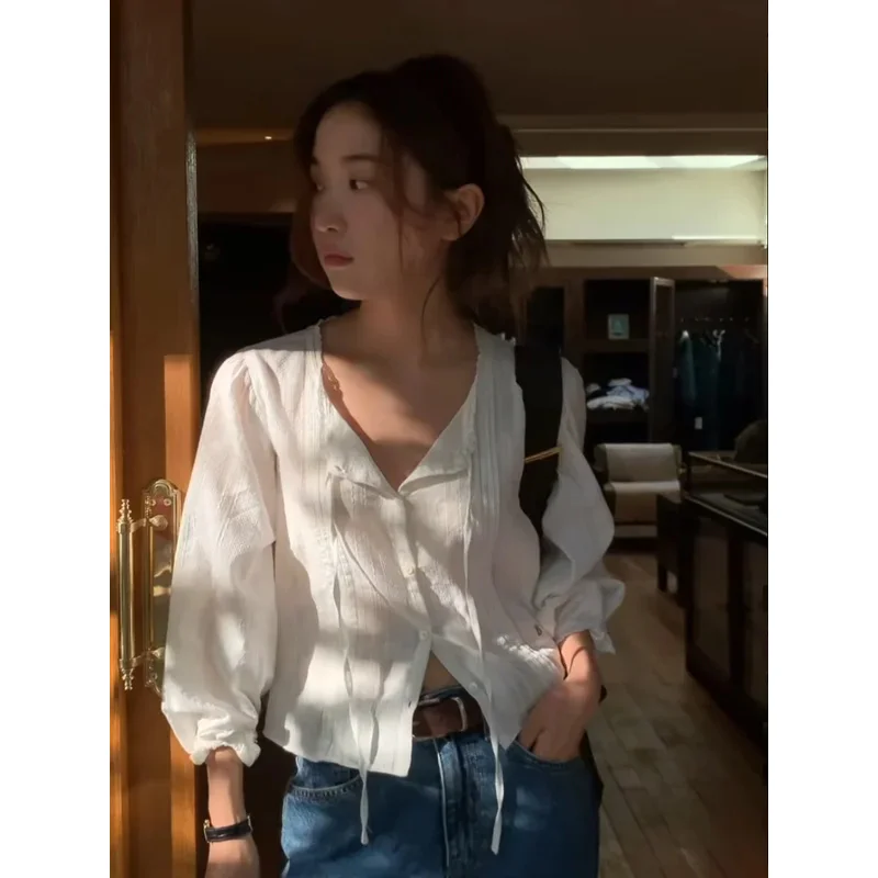 qa156-「marque-de-luxe」-huit-lait-ins-sle-coree-du-sud-dongdaemun-th-barn24-chemises-a-lacets-d'automne-haut-en-coton