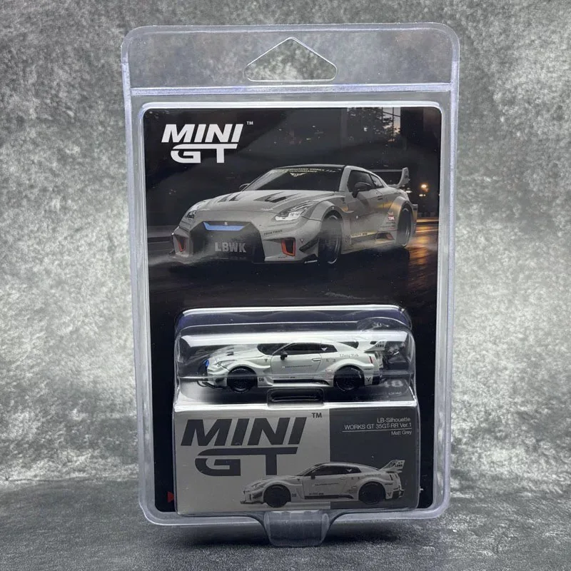 MINI GT 1:64 LB‑Silhouette WORKS GT 35GT-RR GTR R35 Alloy Car Model Static Collection Decorated Holiday Gifts Toys