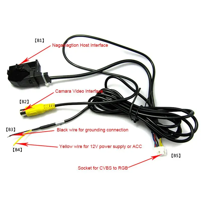 Durable Car Backup Camera Rearview CVBS to RGBS Converter Adapter Auto Tools Accessories for RNS315