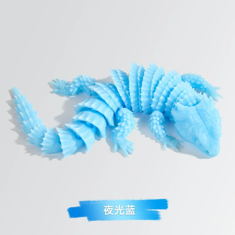 3D Printed Articulated Lizard Figurine Flexible Movable Joints Creative Desktop Home Decor Gift