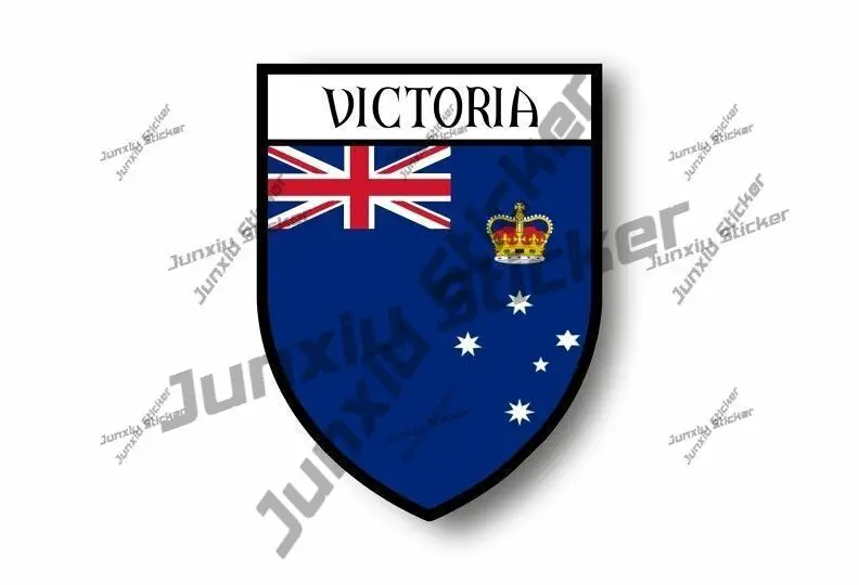 

Australia Victoria Crest Vinyl Sticker Victoria City Shield Emblem Decal Souvenir Travel Stickers SUV Camper Window Accessories
