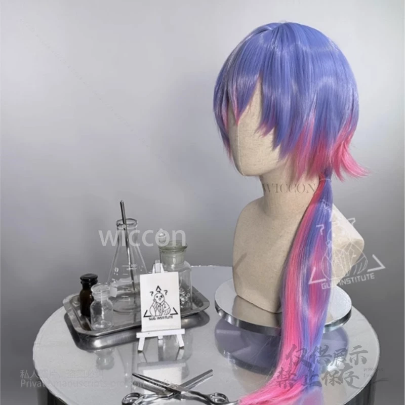 أزياء ميكو التأثيرية ميكو أرنب هول للرجال Ver وردي أزرق متدرج باروكات مقاومة للحرارة شعر صناعي لعب الأدوار في الهالوين