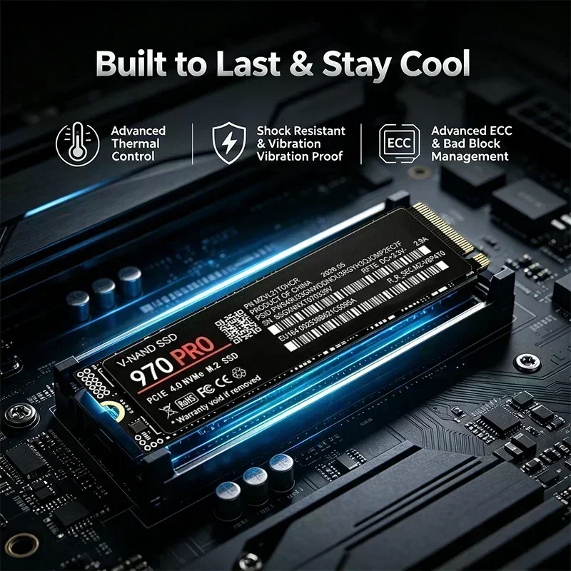 Drive That Loads Games in Seconds 970 PRO M.2 NVMe SSD 7300MB/s PCIe 4.0x4 for PS5 Laptop Desktop 500GB 1TB 2TB 4TB