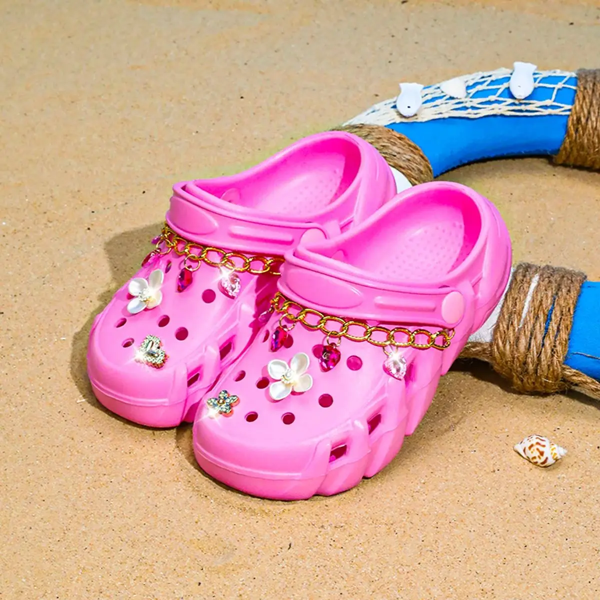 

Kids Slip-On Clogs, One-step garden shoes, Thick-soled EVA hole Mules shoes, Summer beach non-slip slippers, indoor shoes 2501