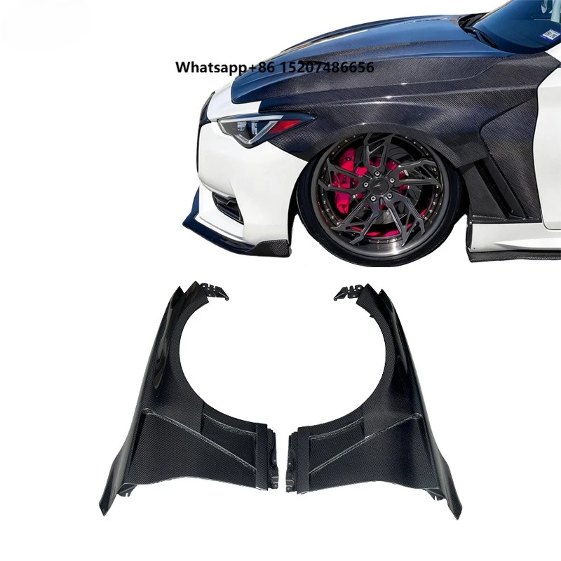 Q60 Carbon Fiber Mudguard for Q60 Upgrade Genuine Carbon Fiber Skirt protection Side Panel Car Bumpers