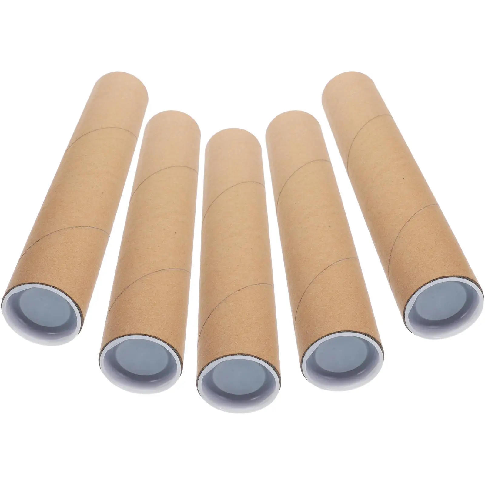 5 Pcs Poster Carrier Tube Postal Administration Posters Paper Tubes Abs Cardboard