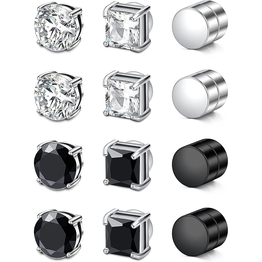 Pendientes falsos Para hombres Pendientes magnéticos Pendientes con clip para hombres Pendientes magnéticos Aretes de Iman Para Homre Pendientes falsos para hombres
