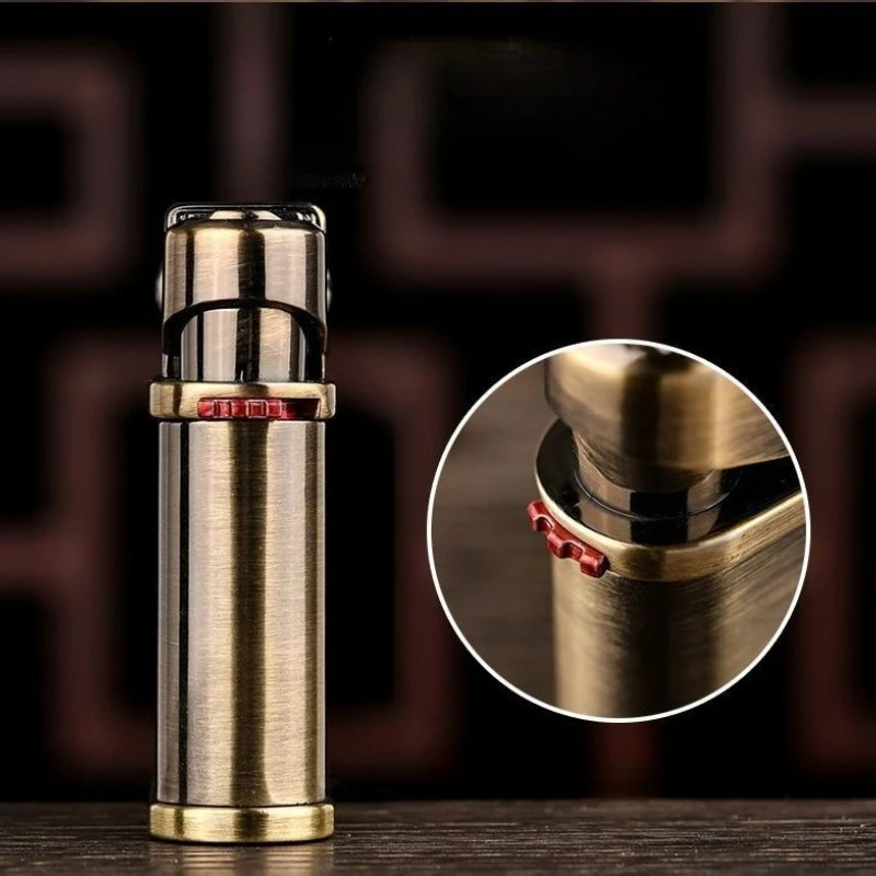 CHIEF Oil Lighter Old Five-pointed Star One-click Press Ejection Machinery Lighter Nostalgic Retro Style