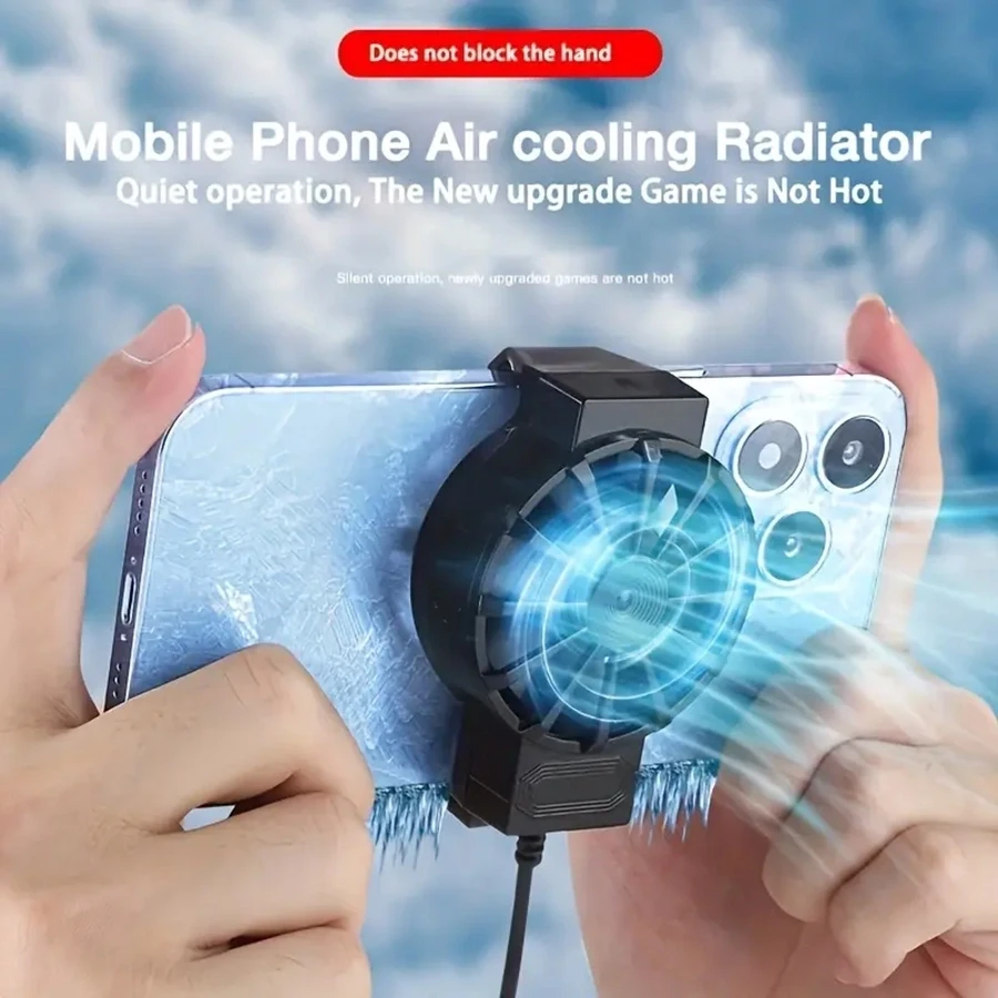 Portable Phone Cooler, Phone Fan Cooler, Device Temperature Control, a Must-Have for Gamers and Technology Enthusiasts