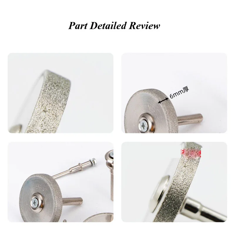 Diamond small grinding wheel with handle for Portable electric grinder/DIY Flat/double beveled grinding wheel shank 3.0/6.0mm