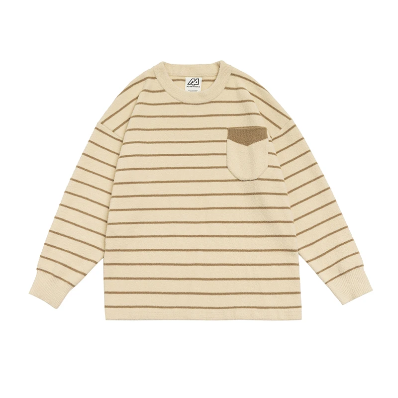 

LAPPSTER-Youth Winter Smooth Striped Knitted Sweaters 2023 Kpop Vintage Mens Korean Fashions Sweater Women Harajuku Knitwears