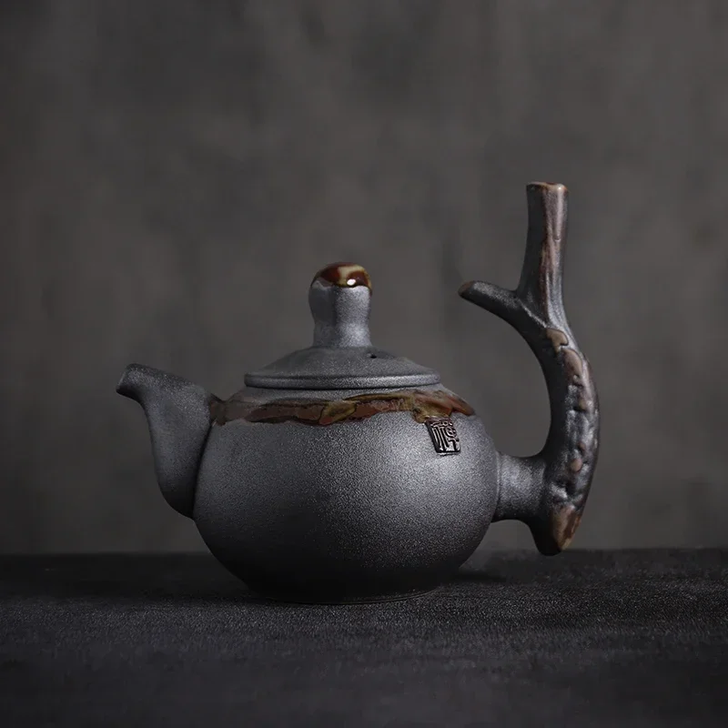 

japanese ceramic teapots tea kettle stump traditional chinese tea pot drinkware 240ml