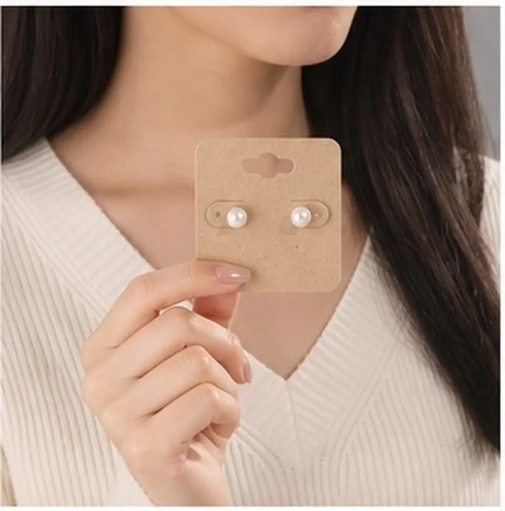 100Pcs Earring Cards for Selling Jewelry Elegant Minimalist Display Cards with Hanging Hole Slots Ideal for Vendors and Crafters