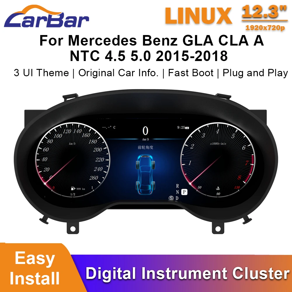 

12,3-дюймовый ЖК-экран приборной панели для Mercedes Benz GLA CLA A NTC 4,5 5,0 2015-2018 автомобильный цифровой приборный кластер