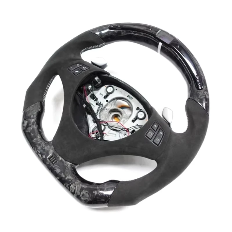 High-Performance Carbon Fiber Steering Wheel for E90 E91 E92 E93 E87 M3 LED Racing Textured Shock Absorbing Comfort