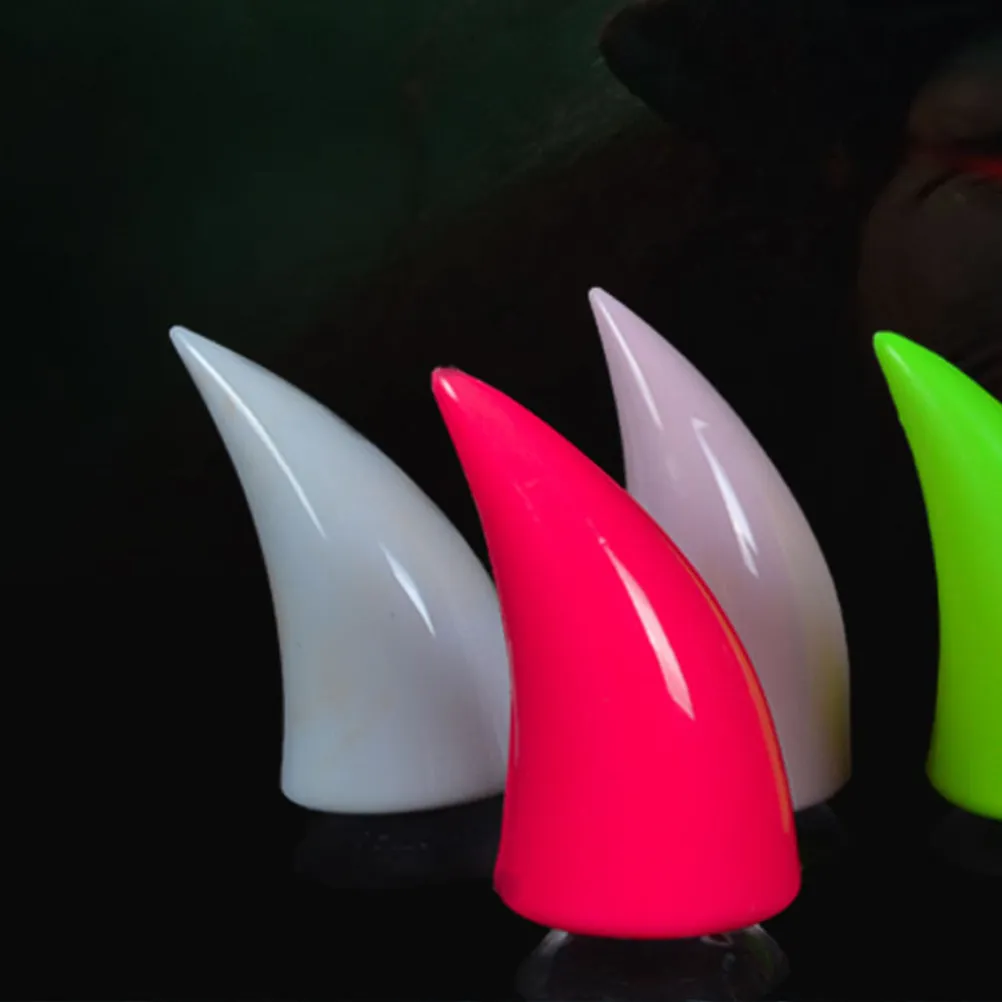 Motorcycle Ox Horn Decoration Dark Pink Pattern Creative Funny Colorful Suction Cup Horn for Men Women