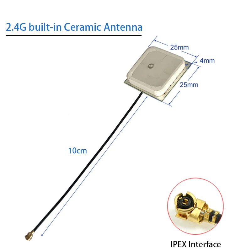 2.4G built-in ceramic antenna IPX IPEX interface 8dBi gain 10cm cable ZigBee Bluetooth WIFI UAV Aerial Remote Control Antenna