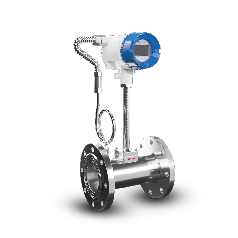 

Hot Sale KFMH V880 1.0%R 1.5%R 24VDC Power Steam High Temperature Air ISO CE FCC Integrated Vortex Flowmeter