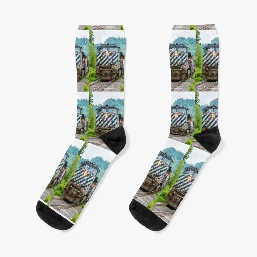 Locomotive in Canada Socks winter gifts Hiking boots Socks For Girls Men's