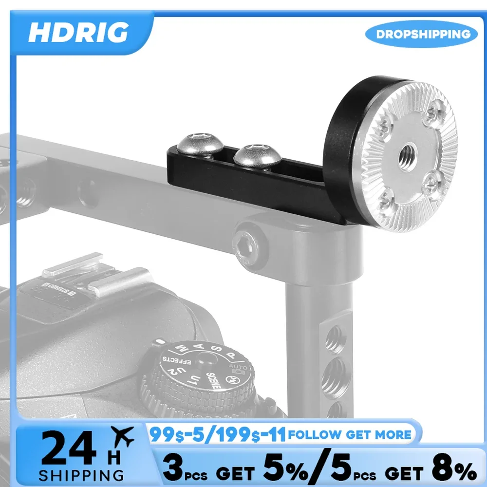 HDRIG Standard ARRI Rosette Extension Joint with M6 Female Thread 40mm Mounting Groove for Camera Cgae Photography Accessories