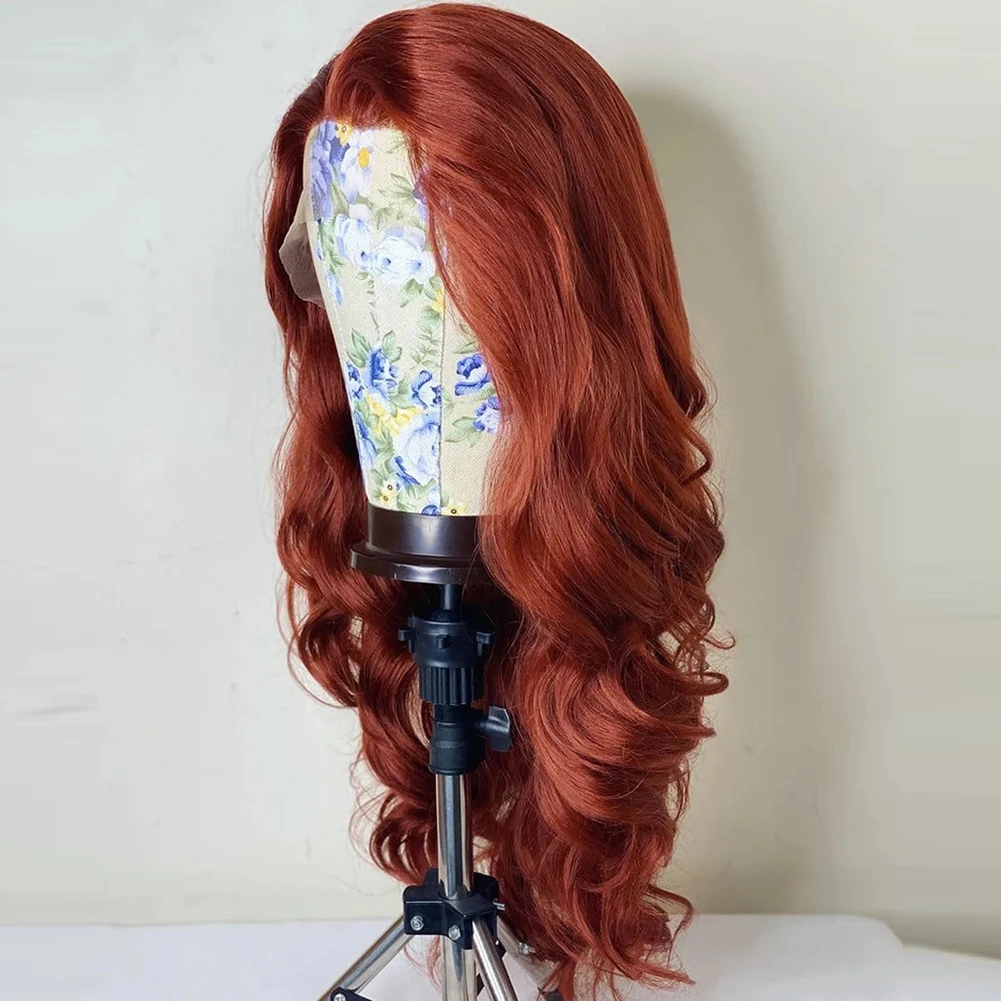 باروكة شعر اصطناعي برناردو طويل مموج من الألياف مقاومة للحرارة باروكة شعر طبيعي من الدانتيل للنساء ذوات البشرة السمراء