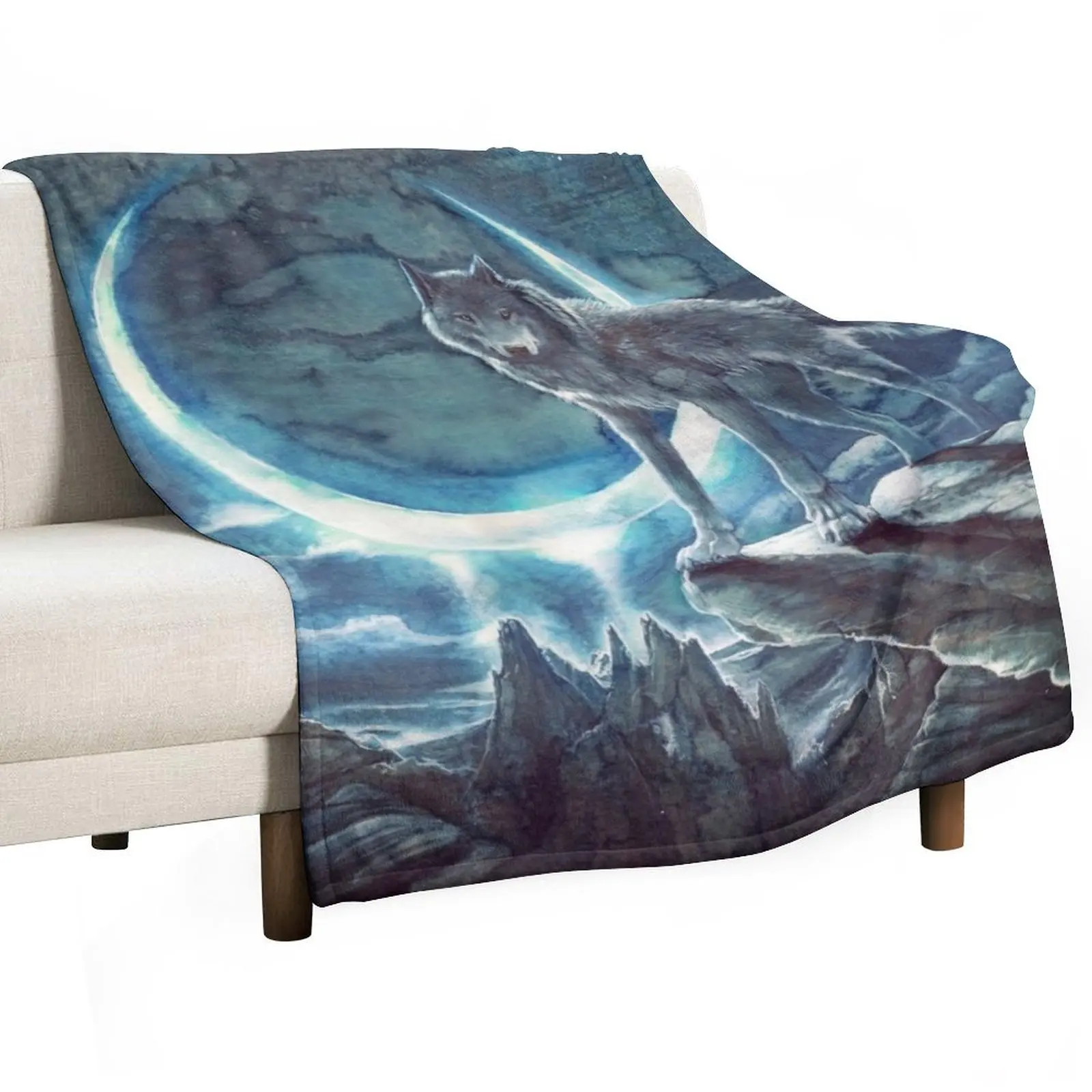 Blue eclipse Throw Blanket manga Decorative Sofas Fashion Sofas wednesday sofa bed Bed covers Blankets