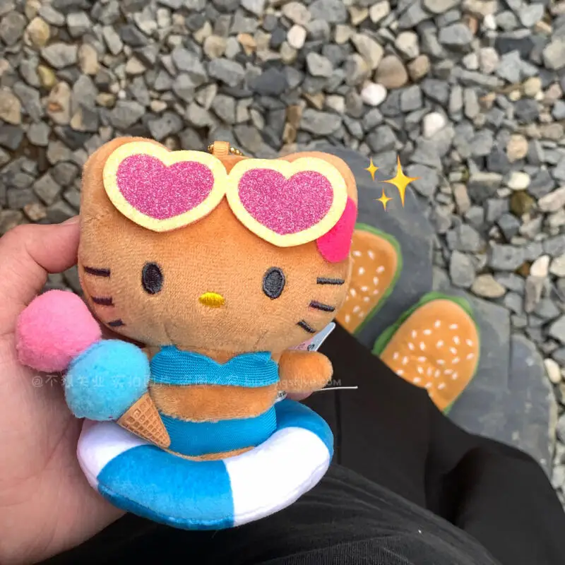 Sanrio Hello Kitty Cartoon Ijs Zwemmen Ring Hanger Auto Sleutelhanger Rugzak Hanger Kleding Accessoires Meisje Halloween Cadeau