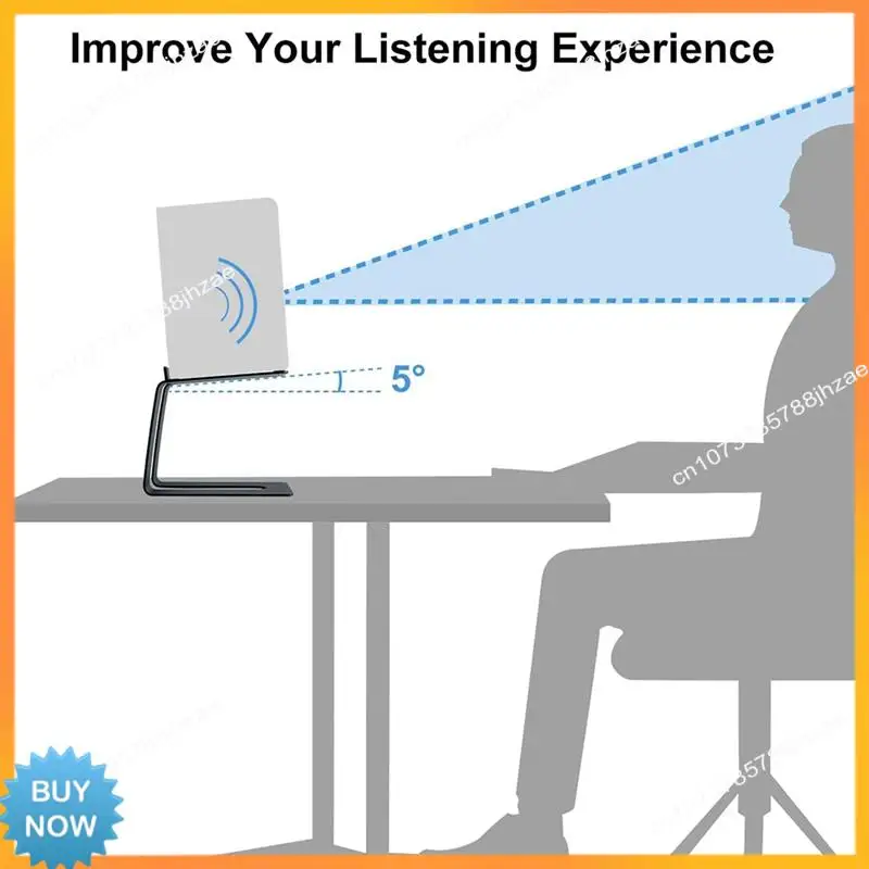 A10R Desktop Speaker Stand Universal Durable Anti-Slip  Speakers Metal Holder +Vibration Absorption Pads 1 PCS