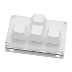 Mini Keyboard 4 Keys Direction Arrows Keypad Up Down Left Right DIY Custom Programming Shortcuts USB Mechanical Keypad White