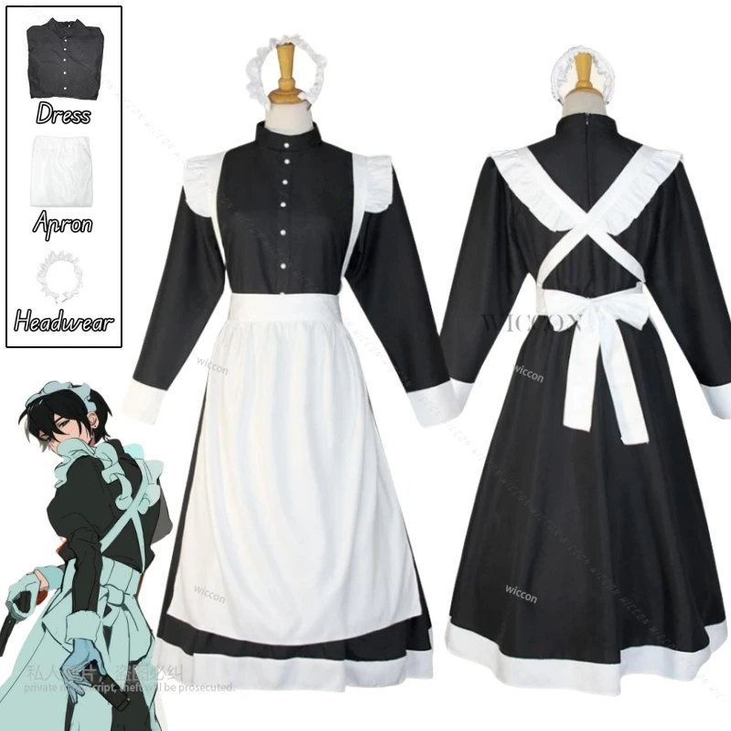 

Maid Uniform Cosplay Costume Clothes Uniform Cosplay Manservant Classical Cosplay Costume Role Play Unisex Performance Dress