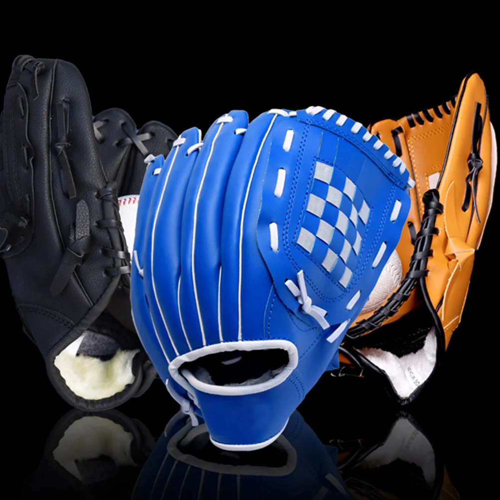 

Baseball Glove Kids Softball Training Mini Catchers Blue Batting Gloves Infield Man