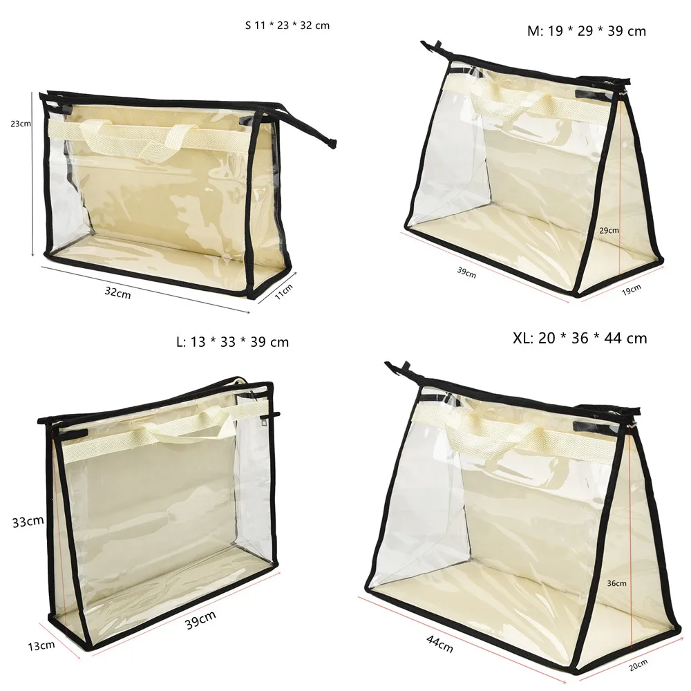 Dust Cover Bag Transparent Handbag Storage Bag Organizer Sealed Bag Leather Bag Protector Moisture-proof