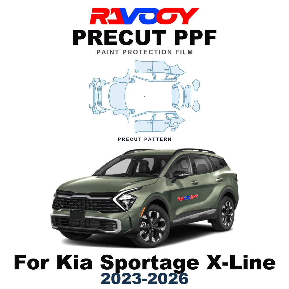 Precut PPF For Kia Sportage X-Line 2023-2026 8.5mil TPU Paint Protection Film Hood Bonnet Bumper Headlight Self-Healing Fenders