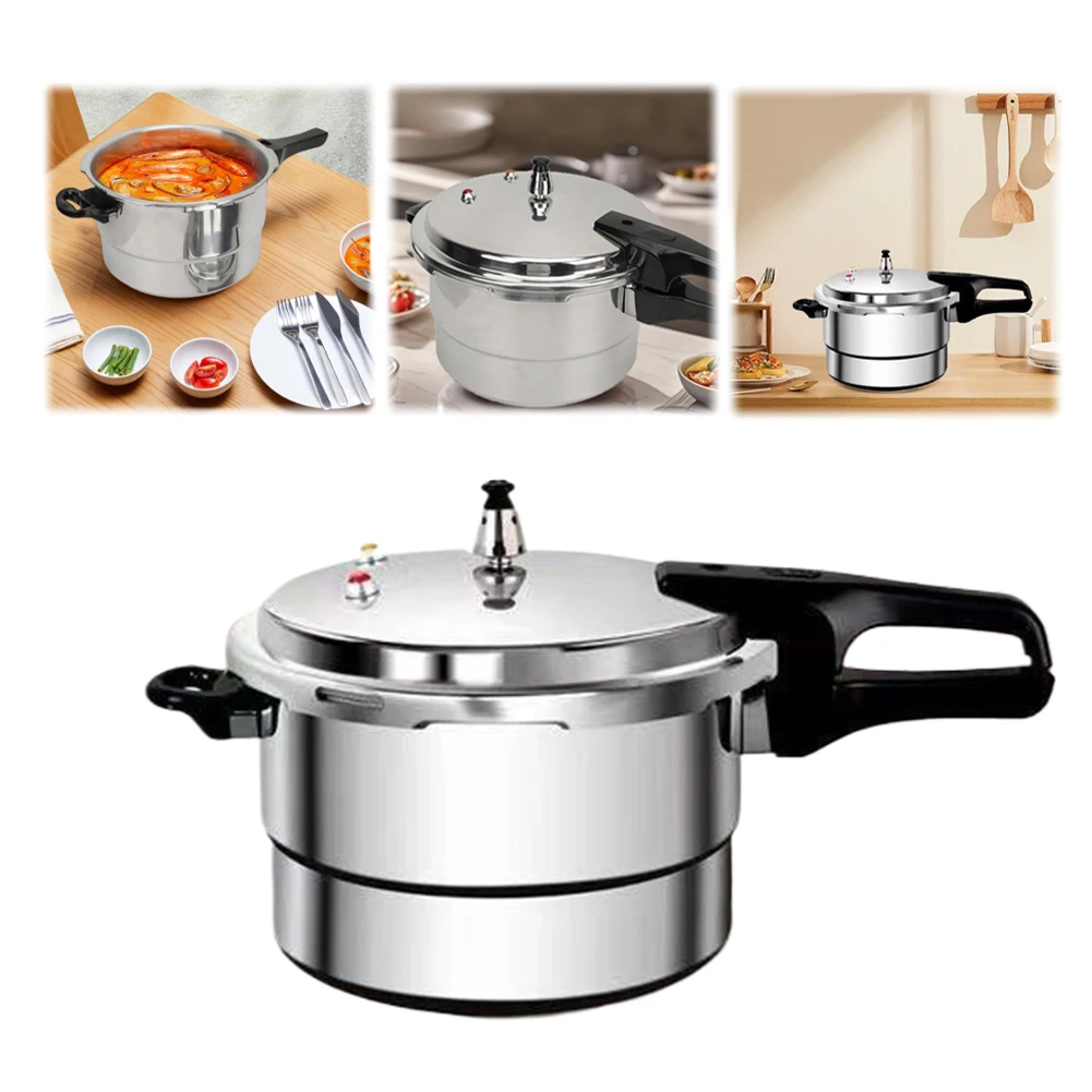 

Aluminum Alloy Pressure Cooker with Steaming Plate Small Pressure Cooker Household Stovetop Pressure Canner for Induction Cooker