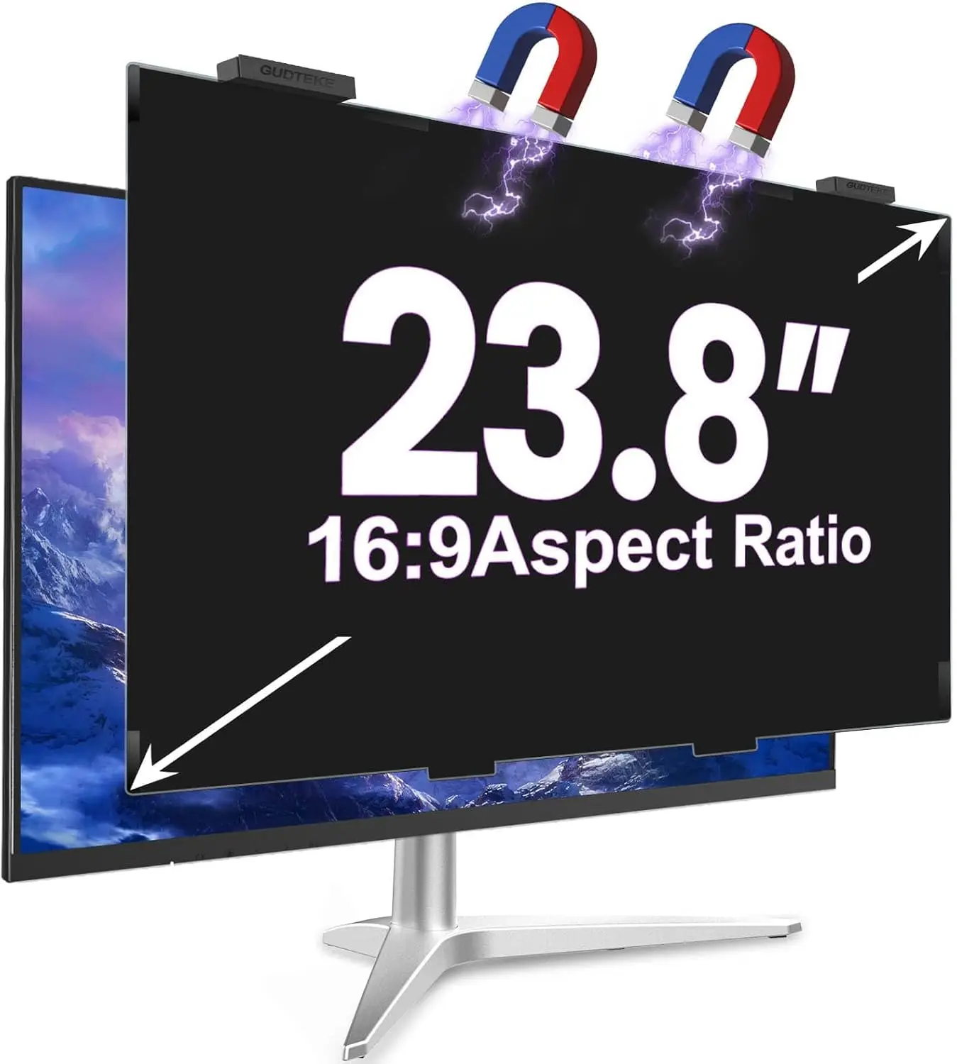 23.8" Magnetic Privacy Screen, 16:9, Anti-Glare & Blue Light Blocking