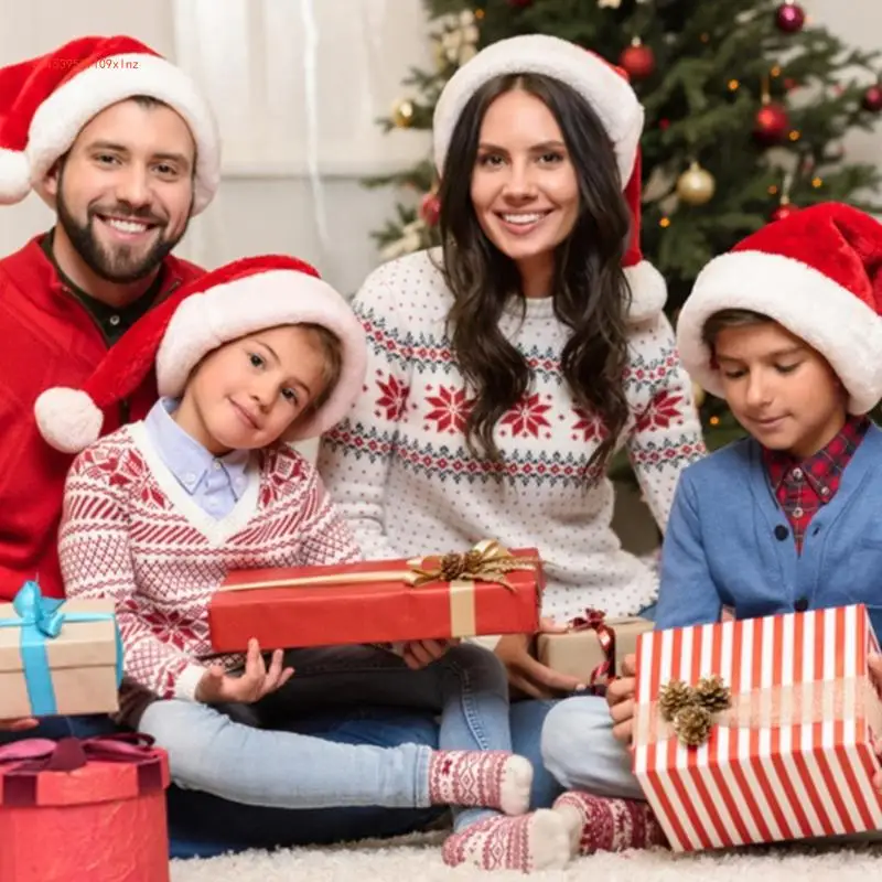 毛皮のようなクリスマス帽子 クリスマスパーティー帽子 豪華なサンタ帽子 ナヴィダの小道具 新年