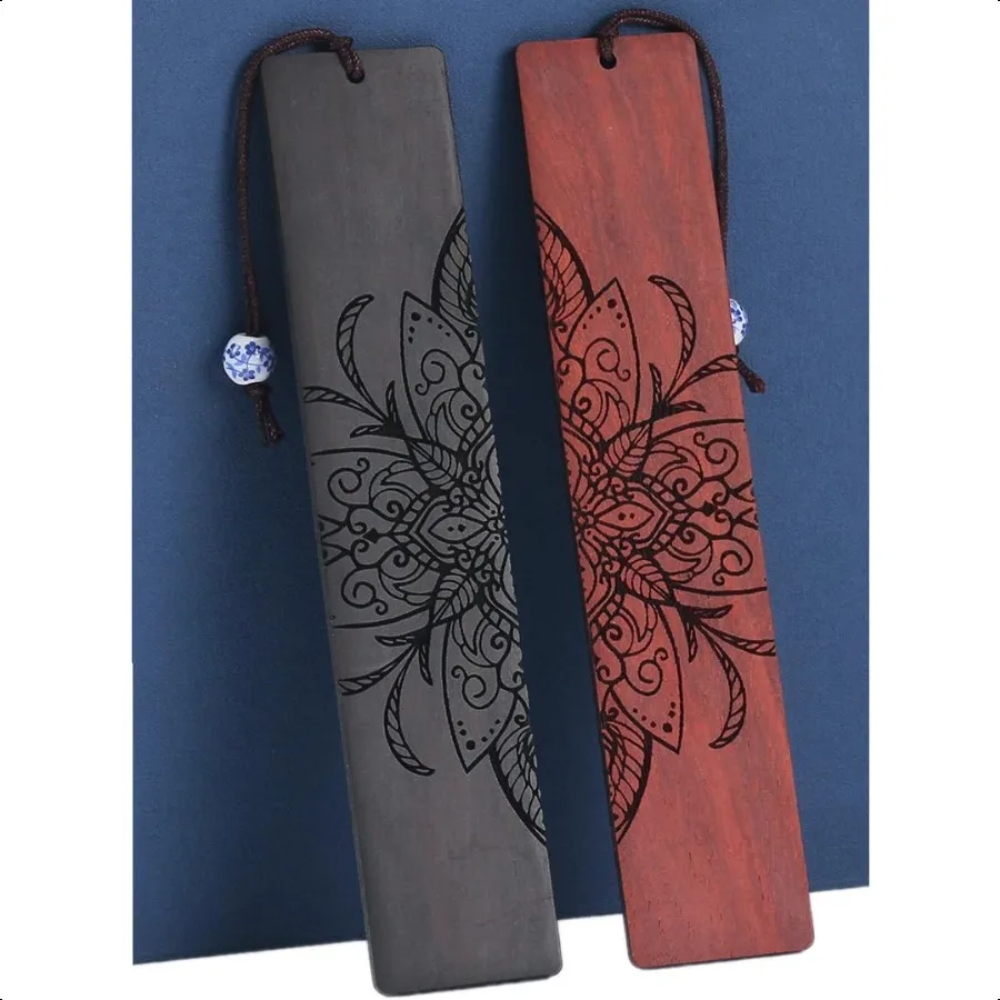 

Vantage Mandala Bookmarks Wood Bookmarks for Women Book Markers for Reading Leaf Mandala