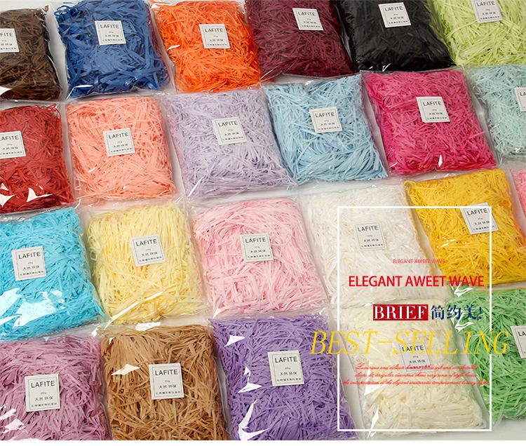 50/100 g Bastflackern für Pralinenschachtelfüller, Hochzeitszubehör, Partydekorationen, Weihnachtsverpackung, Geschenkkorb, Verpackung, Füllung – Detail 1