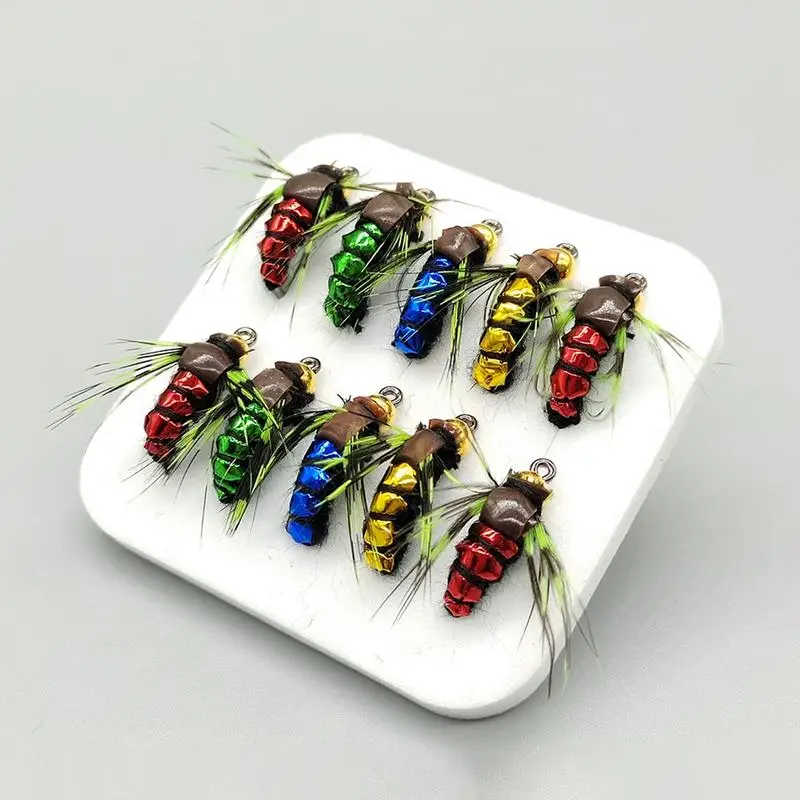 Fly Fishing Bait Fly Assortment For Realistic Dry Fly Experiences Bright Colors Exquisite Fly Fishing Kit For Saltwater And