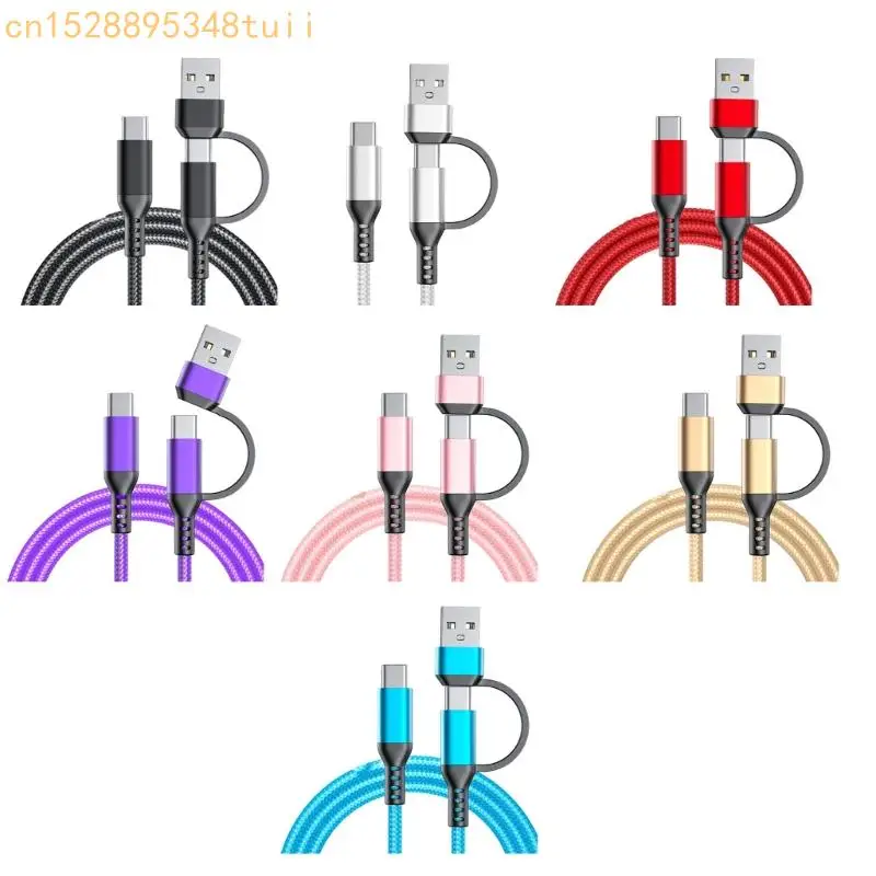 

Y4qf 60 Вт быстрая зарядка USB C Кабель для телефонов нейлоновый плетенный зарядный шнур линия с широкой совместимостью 1M