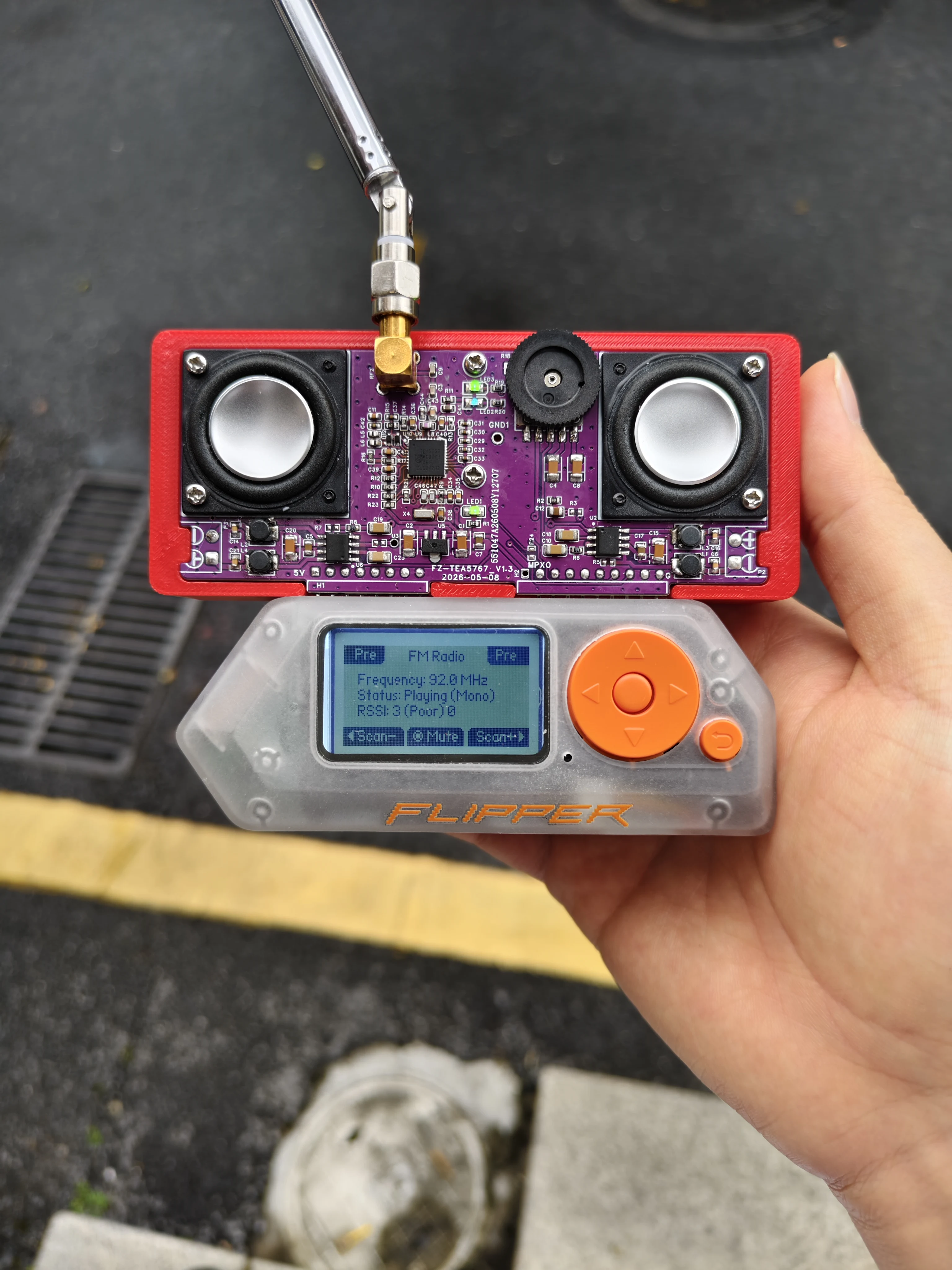 TEA5767 FM Stereo Radio Module for Flipper Zero Receiver Expansion Board with Dual Speakers & Telescopic Antenna Plug-and-Play A - view 6