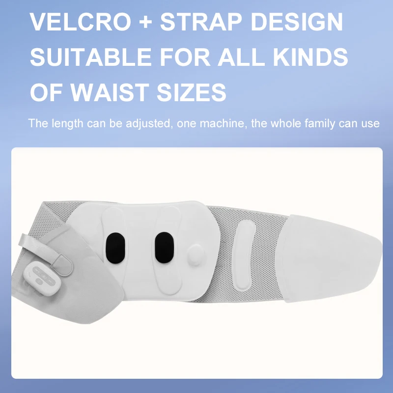 Cintura eléctrica inalámbrica, masaje calentado por vibración portátil, disco de cintura Lumbar, Estimulador profundo muscular, cinturón de masaje