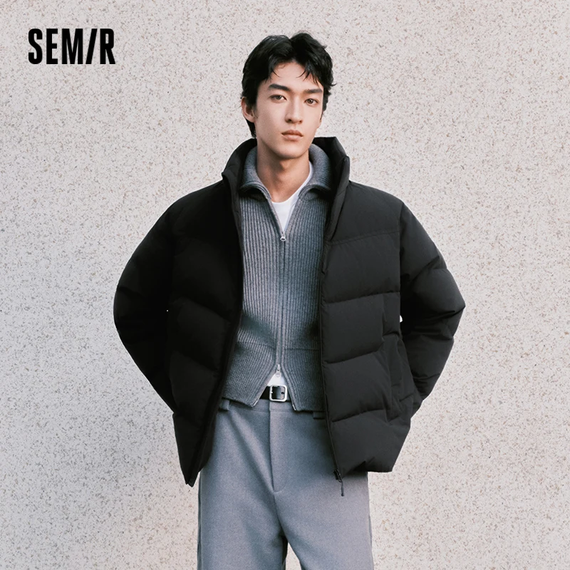 Semir Unisex Puffer High Loft Down Stand Collar Warm Fit Waterproof Windproof Stain Resistant 2026 Couple Style Outerwear