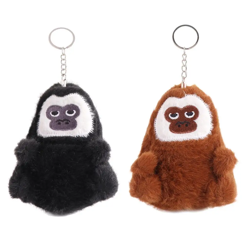 Stuffed Animals White-Faced Monkey Plush Toy Soft Fur Keyholder Chimpanzees Doll Keychain Plush Doll Cartoon Monkey Car Pendant