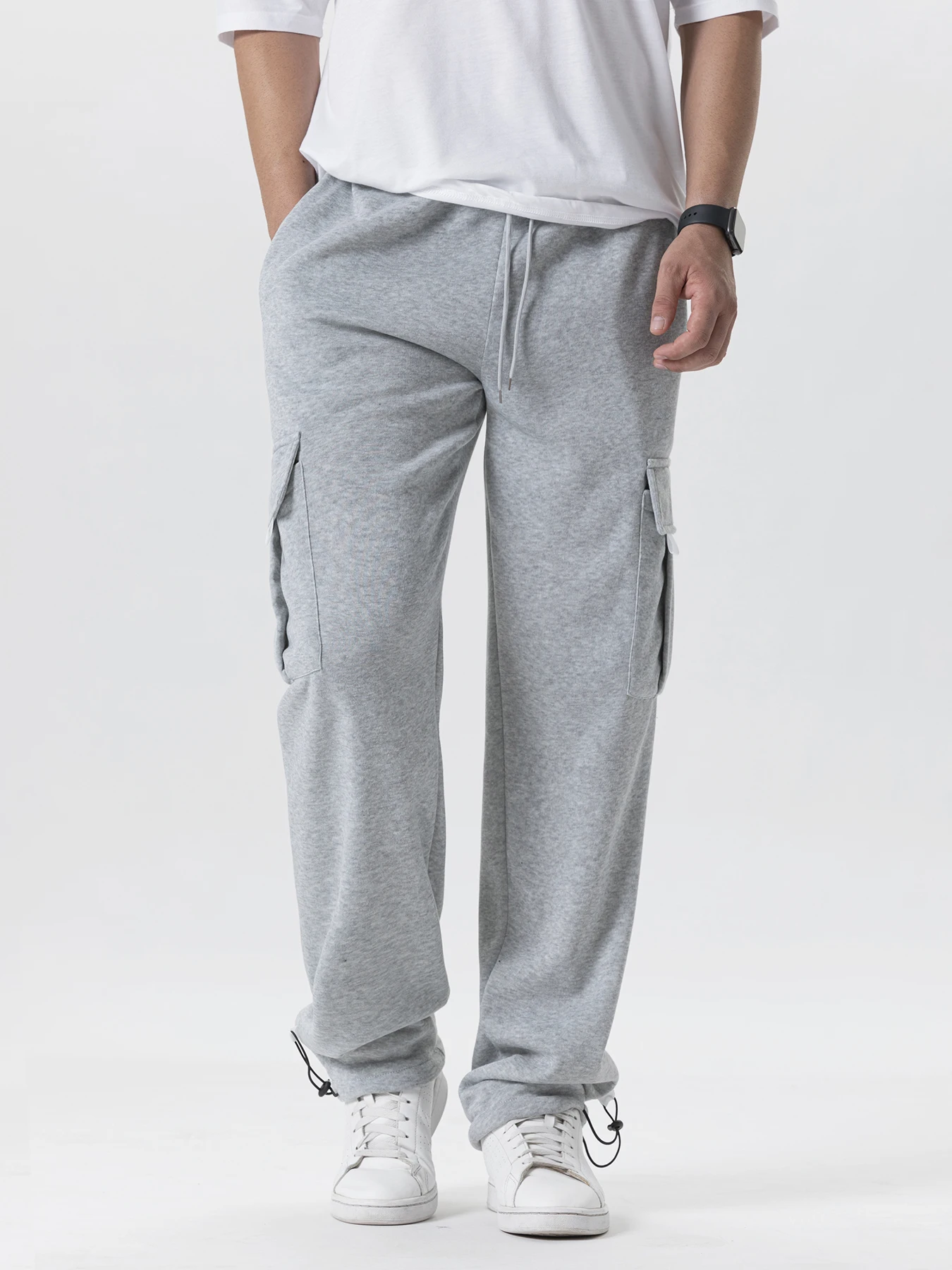 Pantaloni da jogging da uomo Pantaloni lunghi con coulisse larghi Pantaloni sportivi multitasche da uomo Pantaloni cargo casual per uomo Pantaloni da corsa fitness
